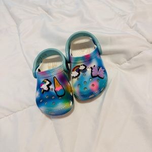 Toddler Ty dye crocs
